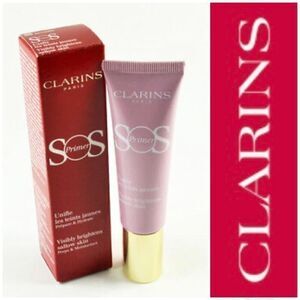 CLARINS - NWT - SOS Primer in Lavender. Corrects Sallow Skin. 1 oz Damaged Box